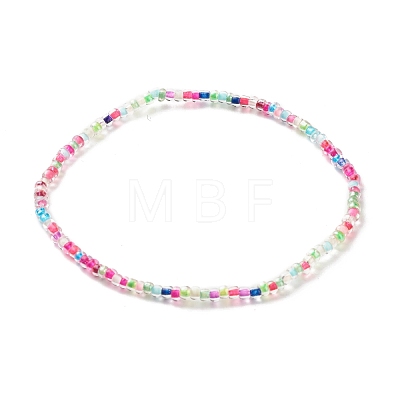 Baking Paint Glass Seed Bead Anklets AJEW-AN00469-1