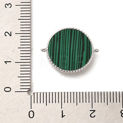 Synthetic Malachite Connector Charms KK-P260-29A-P-1