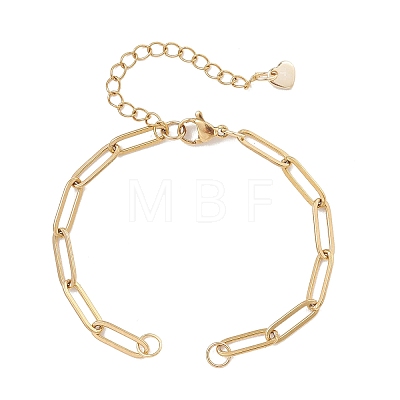 304 & 201 Stainless Steel Paperclip Chain Bracelet Making AJEW-JB01593-1