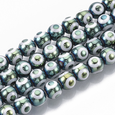 Electroplate Glass Beads Strands EGLA-T012-02-8MM-1