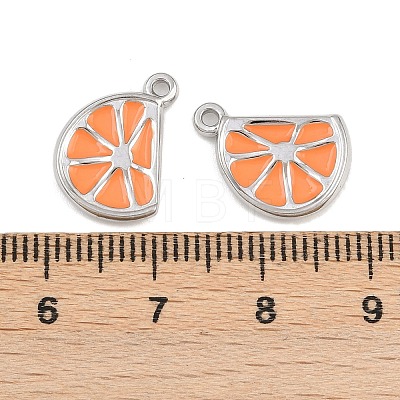 304 Stainless Steel Enamel Pendants STAS-Z166-23D-P-1