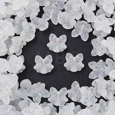 Frosted Transparent Acrylic Beads OACR-P029-18B-05-1