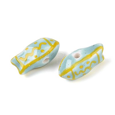 Handmade Porcelain Ceramic Beads PORC-T133-28I-1
