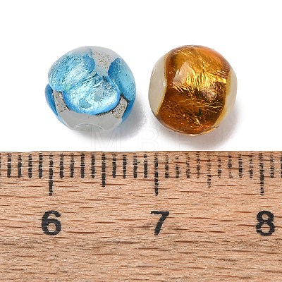 Handmade Foil Glass Beads LAMP-K048-05A-1