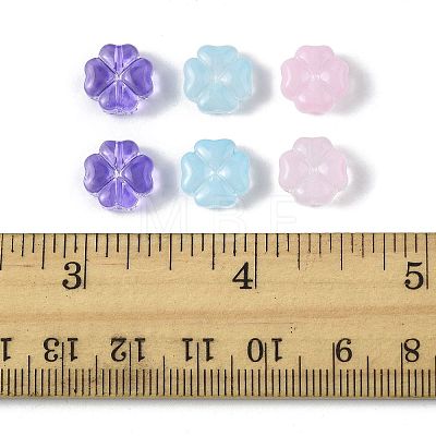 20Pcs Transparent Spray Painted Glass Beads GLAA-FS0002-40C-1