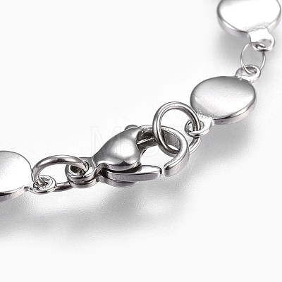 304 Stainless Steel Link Chain Bracelets BJEW-P239-06-1