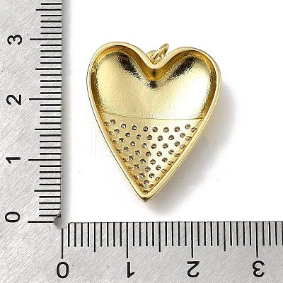 Brass Micro Pave Cubic Zirconia Pendants KK-C090-42G-07-1