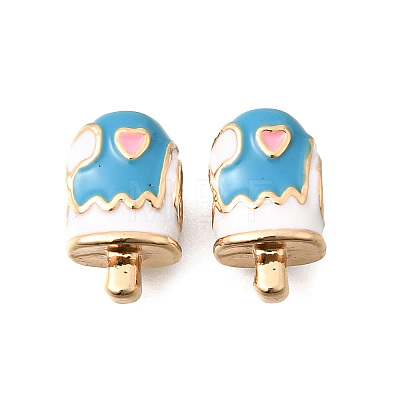 Alloy Enamel European Beads MPDL-F020-02G-1