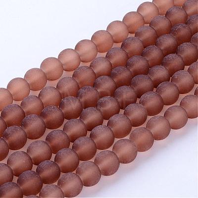Baking Paint Transparent Glass Bead Strands X-GLAA-S031-4mm-26-1