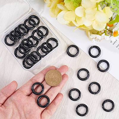 30Pcs Zinc Alloy Spring Gate Rings FIND-SP0001-40-1