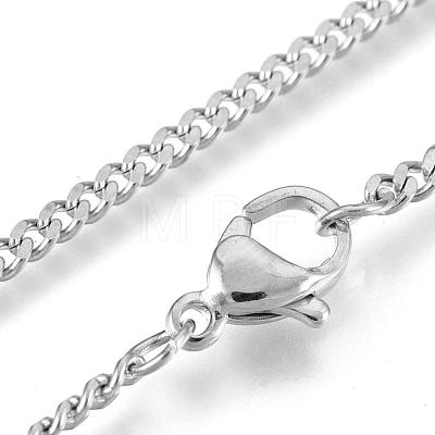 304 Stainless Steel Necklace MAK-K004-11P-1