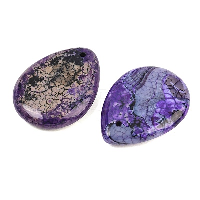 Natural Dragon Veins Agate Pendants GG-K002-01B-1