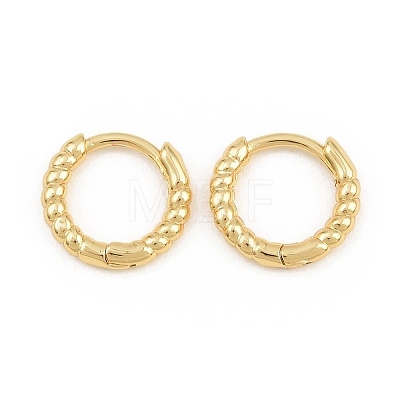 Brass Huggie Hoop Earrings KK-CBA8324-18D-G-1