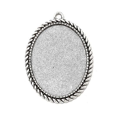 Tibetan Style Alloy Pendant Cabochon Settings LS-TIBEP-N003-17AS-1