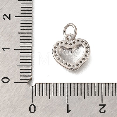 Rack Plating Brass Micro Pave Cubic Zirconia Charms KK-I716-07P-1