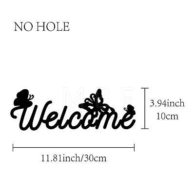Laser Cut Basswood Welcome Sign WOOD-WH0123-096-1