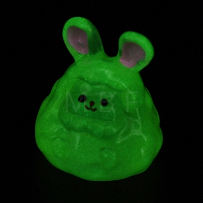 Luminous Resin Cute Little Rabbit Ornaments RESI-I054-01E-1