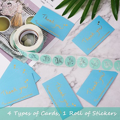 1 Roll Word Thank You Self Adhesive Paper Stickers DIY-SZ0007-83A-1