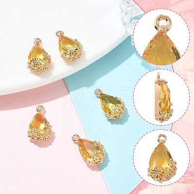Transparent Glass Pendants GLAA-FZ0001-02D-1