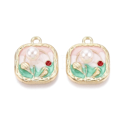 Alloy Enamel Pendants ENAM-N069-17KCG-02-1