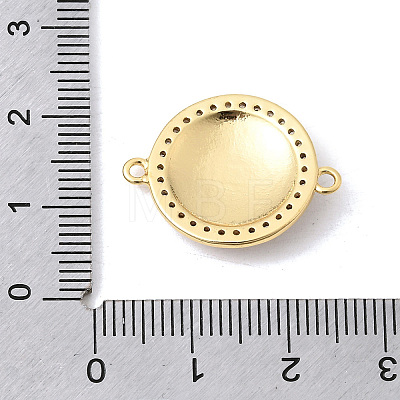 Brass Micro Pave Clear Cubic Zirconia with Enamel Religion Connector Charms KK-A296-14G-01-1