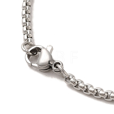 Zinc Alloy with Glass Pendant Necklaces NJEW-M211-09ASP-1