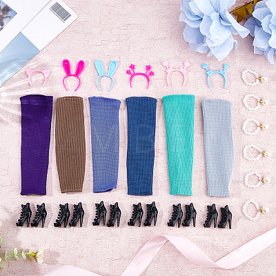6Sets 6 Colors Polyester Doll Clothes Set DIY-DC0003-56-1