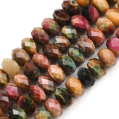 Natural Tiger Eye Beads Strands G-C259-A46-5x8mm-1