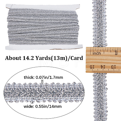 13M Metallic Yarn Ribbons OCOR-WH0058-59B-1