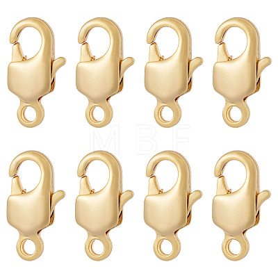 8Pcs Brass Lobster Claw Clasps KK-TA0002-67-1