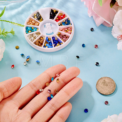 Pointed Back Glass Rhinestone Cabochons RGLA-YS0001-04C-1