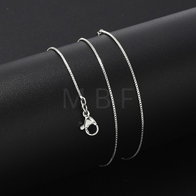 Brass Box Chain Necklaces for Women NJEW-D302-41P-1