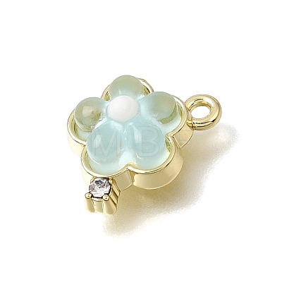 Brass & Resin & Rhinestone Pendants RE-CBAE379-18LG-1