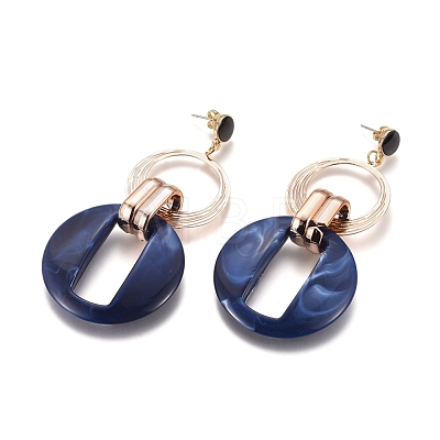Imitation Gemstone Style Acrylic Dangle Earrings EJEW-JE03673-02-1