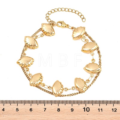 304 Stainless Steel Link Chain & Curb Chain Multi-strand Bracelets for Women BJEW-H641-01B-G-1