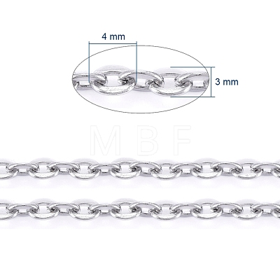 304 Stainless Steel Cable Chains CHS-K002-02-3mm-1