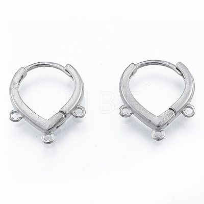 Tarnish Resistant 304 Stainless Steel Hoop Earrings Findings STAS-N092-193-1
