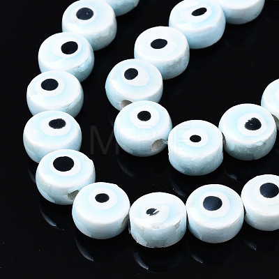 Handmade Porcelain Ceramic Beads Strands PORC-T006-04O-1