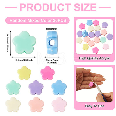 Acrylic European Beads MACR-TAC0001-28C-1