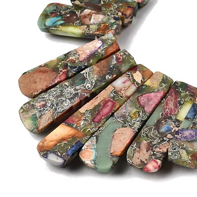 Synthetic Regalite/Imperial Jasper/Sea Sediment Jasper Beads Strands G-E377-09B-1