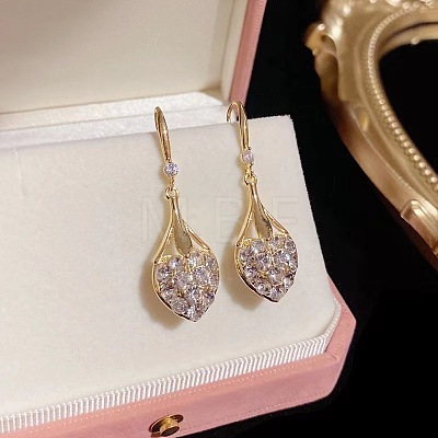 Alloy Rhinestone Teardrop Dangle Earrings for Women WGC8795-01-1