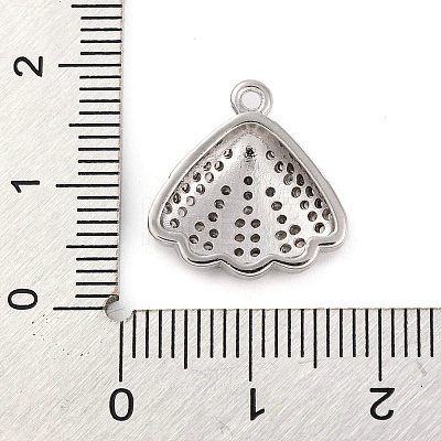 Rack Plating Brass Micro Pave Cubic Zirconia Pendants KK-Z070-09P-1