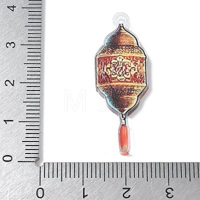 Transparent Printed Acrylic Pendants OACR-E042-01D-1