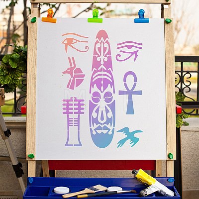 GORGECRAFT PET Plastic Drawing Painting Stencils Templates DIY-WH0284-009-1