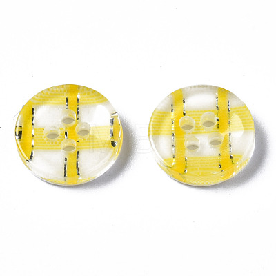 Resin Buttons BUTT-N017-01G-1