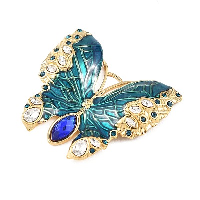304 Stainless Steel Enamel with Rhinestone Pendants STAS-Z186-06G-01-1