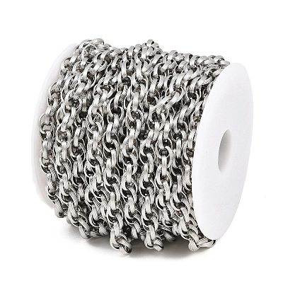 304 Stainless Steel Textured Rope Chains CHS-C022-06P-1