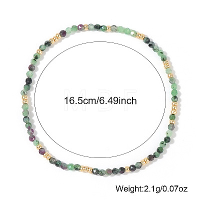 Natural Ruby in Zoisite Beaded Strertch Bracelets LD6685-4-1