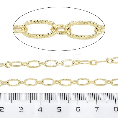 Brass Oval Link Chains KK-C251-27G-1