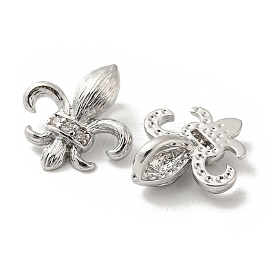 Brass Micro Pave Cubic Zirconia Charms KK-Q809-08P-1